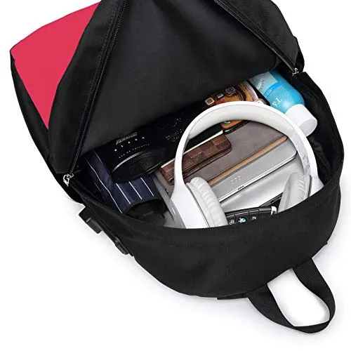 COCOCHILLA Ka-p_p_a 1911 KAP A_l-p-ha P_s-i Casual Travel Laptops Backpack with USB Charging Port College School Bag Gifts Men Women 15.6 Inch Bookbag Hiking Daypack