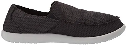 Crocs Men's Santa Cruz Mesh Slip-On Loafer, Black, 9 M US