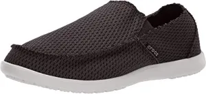 Crocs Men's Santa Cruz Mesh Slip-On Loafer, Black, 9 M US