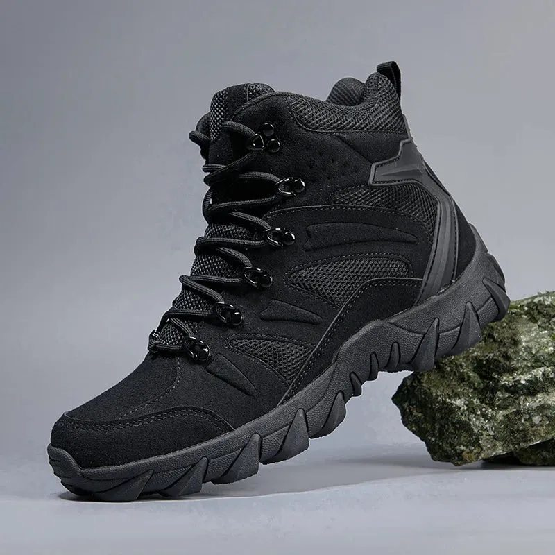 High Quality Leather Boots Outdoor Hiking Boots Men New Autumn Winter Desert Tactical Combat Ankle Boots Men Work Safty Boots