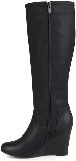 Journee Collection Women's Langly Wide Calf Boots  Color Black Size 8M