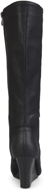 Journee Collection Women's Langly Wide Calf Boots  Color Black Size 8M