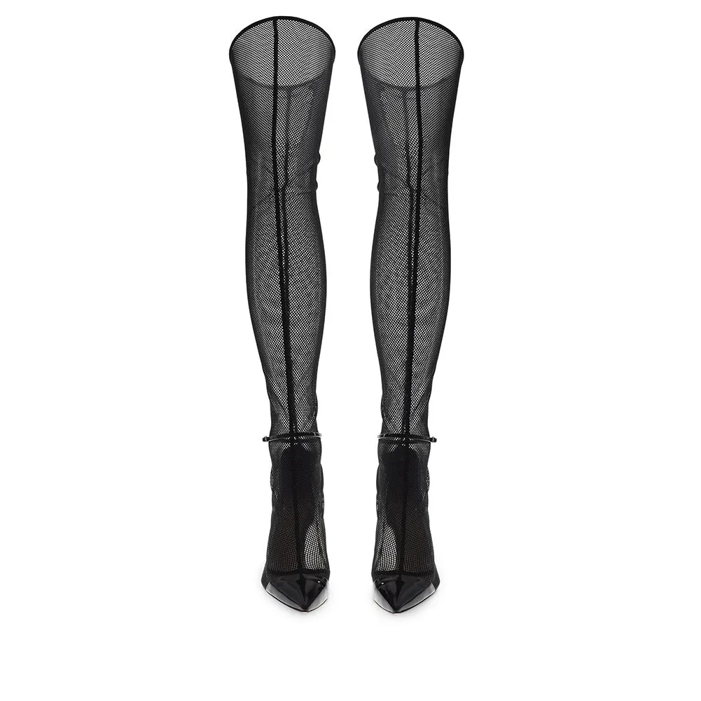 Lace Mesh High Heel Knee Sexy Women's Cool Party Boots