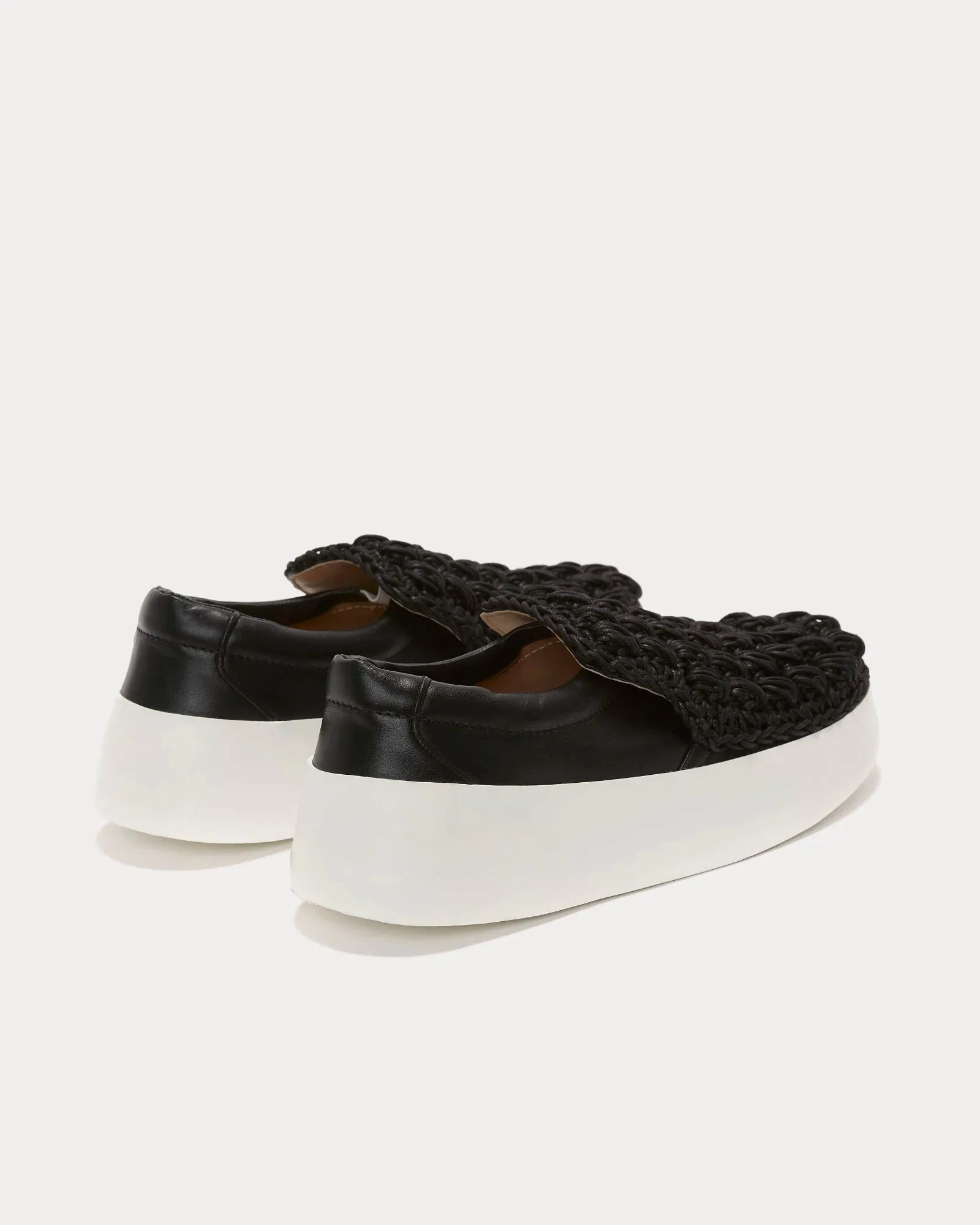Popcorn Black Slip On Sneakers