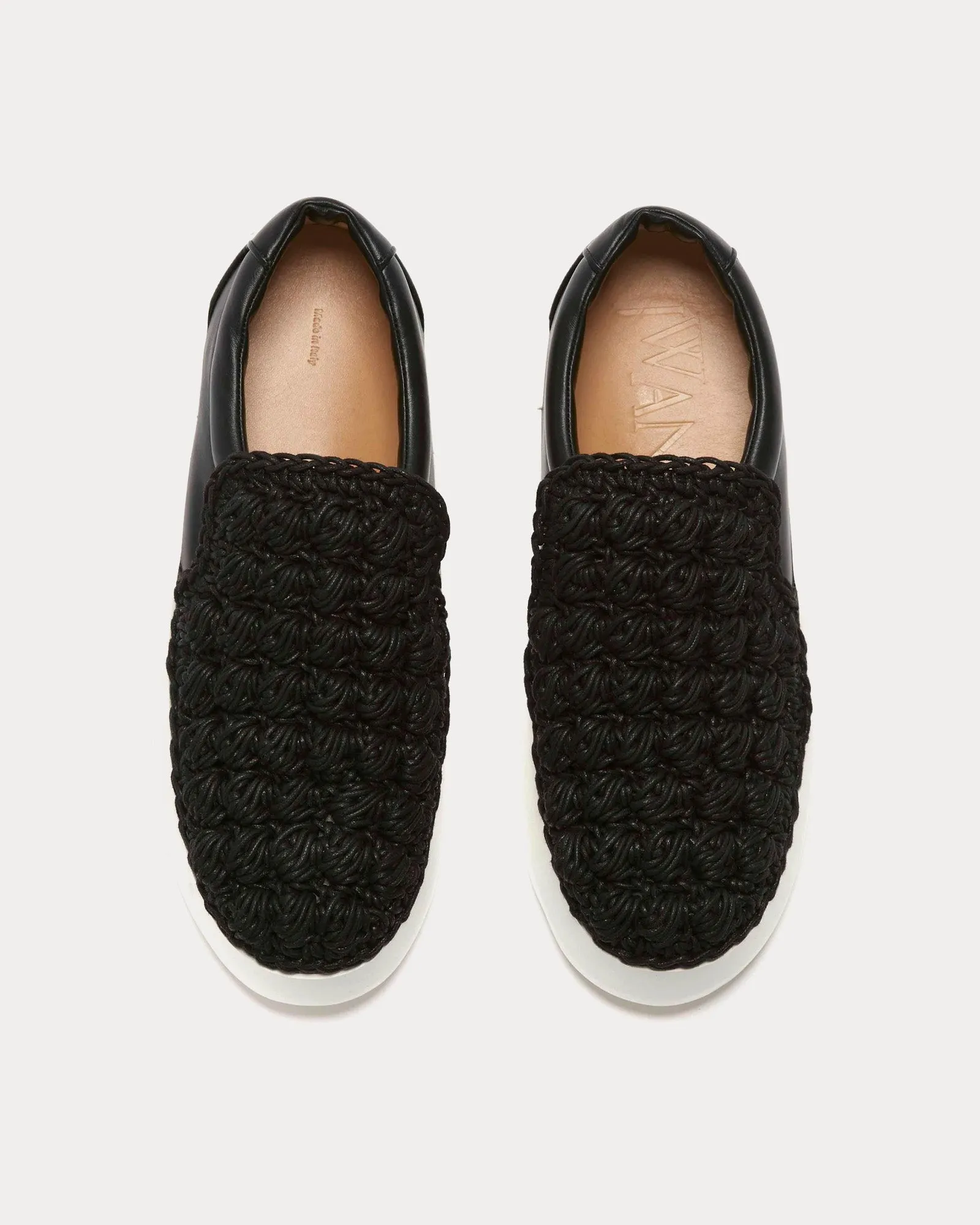 Popcorn Black Slip On Sneakers