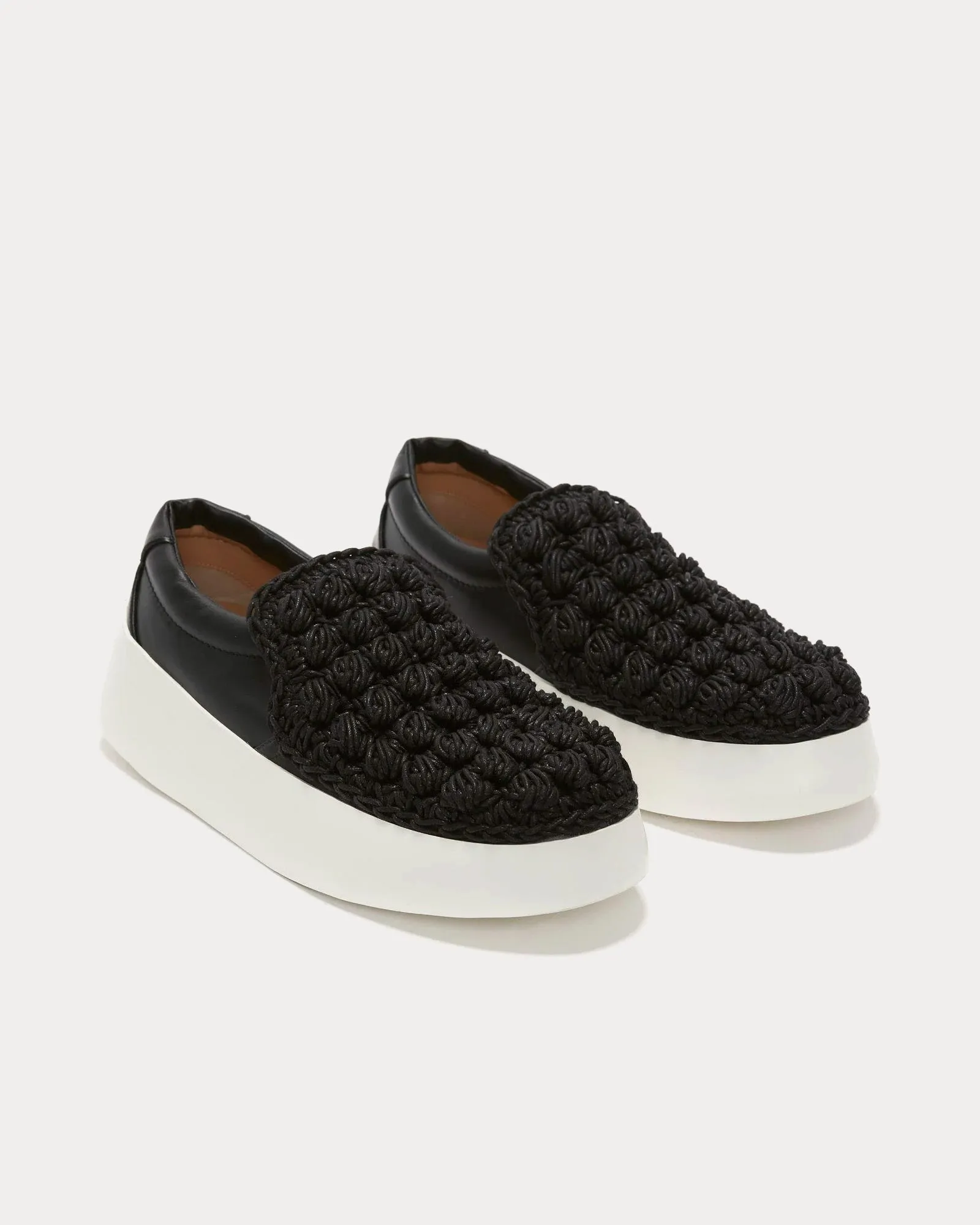 Popcorn Black Slip On Sneakers