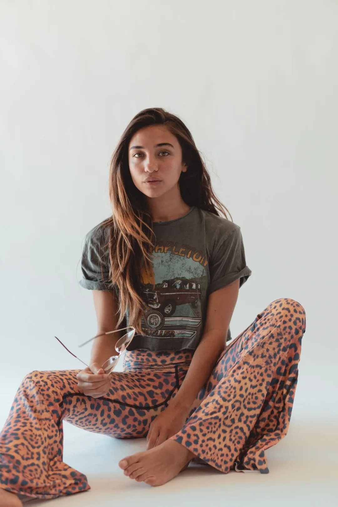 Purple Awakening Crop Bell Bottom