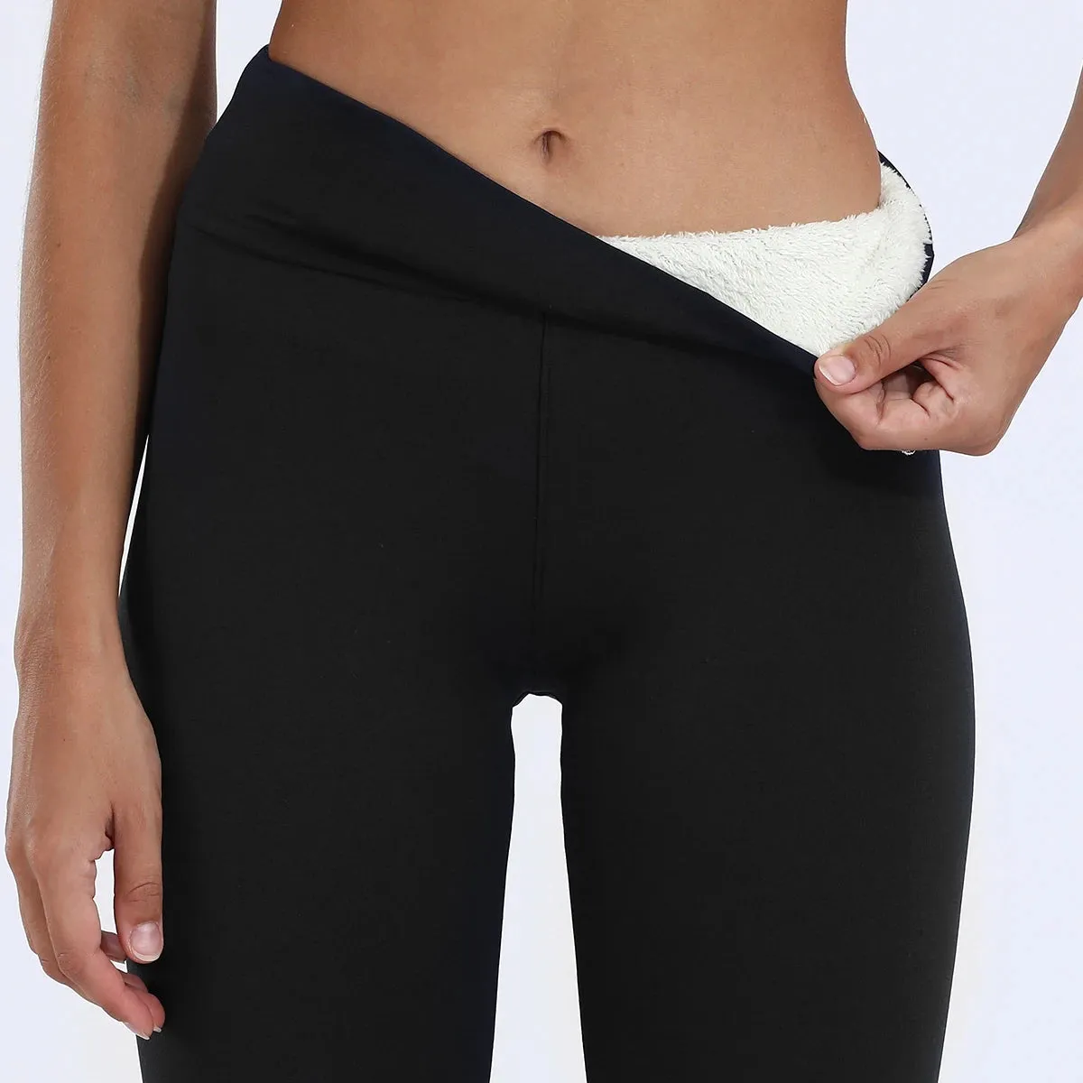 Warm Fleece Lined Leggings for Women Winter Pants Thick Leggings High Waist Cold-Resistant Pants