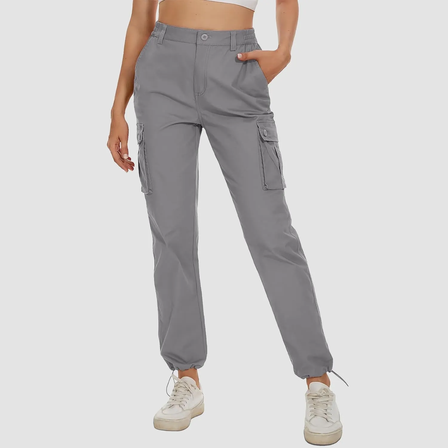 Women's Cargo Pants, Cotton Casual Military Trousers