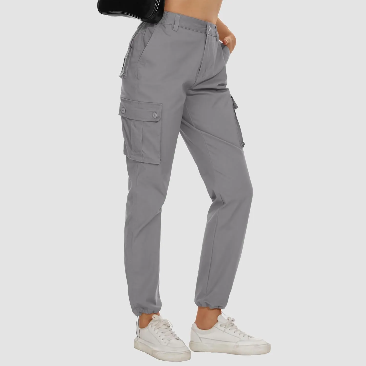 Women's Cargo Pants, Cotton Casual Military Trousers