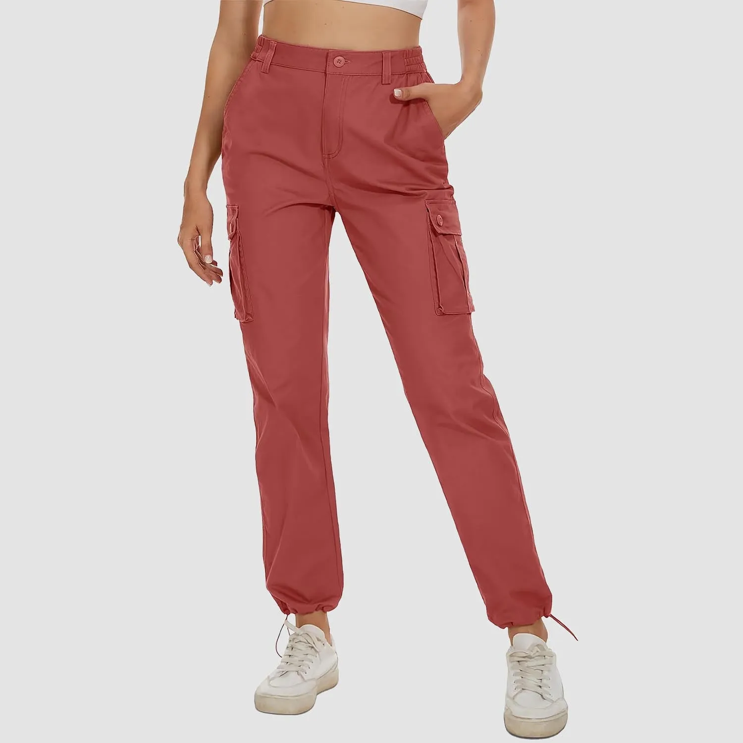 Women's Cargo Pants, Cotton Casual Military Trousers