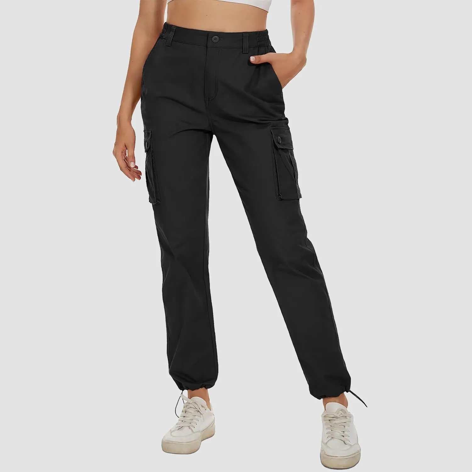 Women's Cargo Pants, Cotton Casual Military Trousers