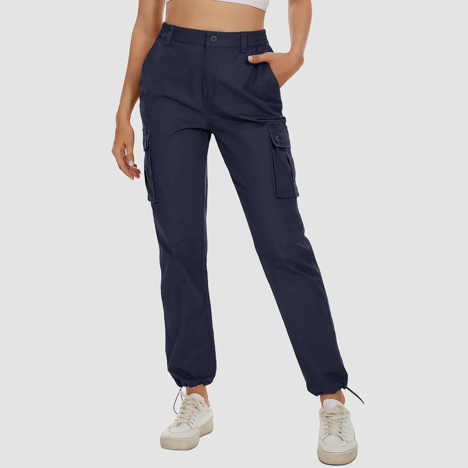 Women's Cargo Pants, Cotton Casual Military Trousers